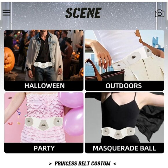 Women Costume Belt Faux Leather Large Halloween Cosplay Accessories - Picture 7 of 7